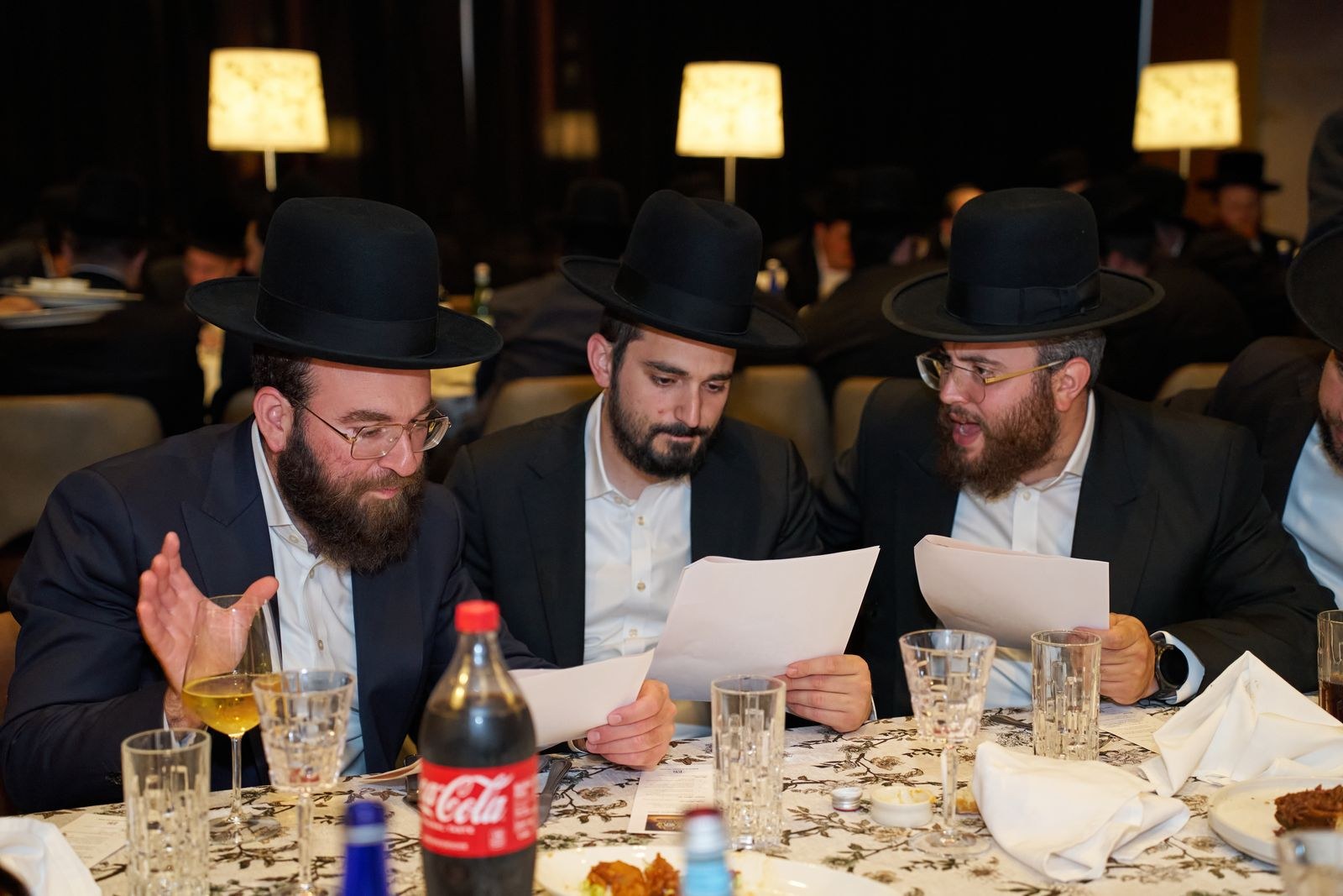 Chaburah members learning and discussing together