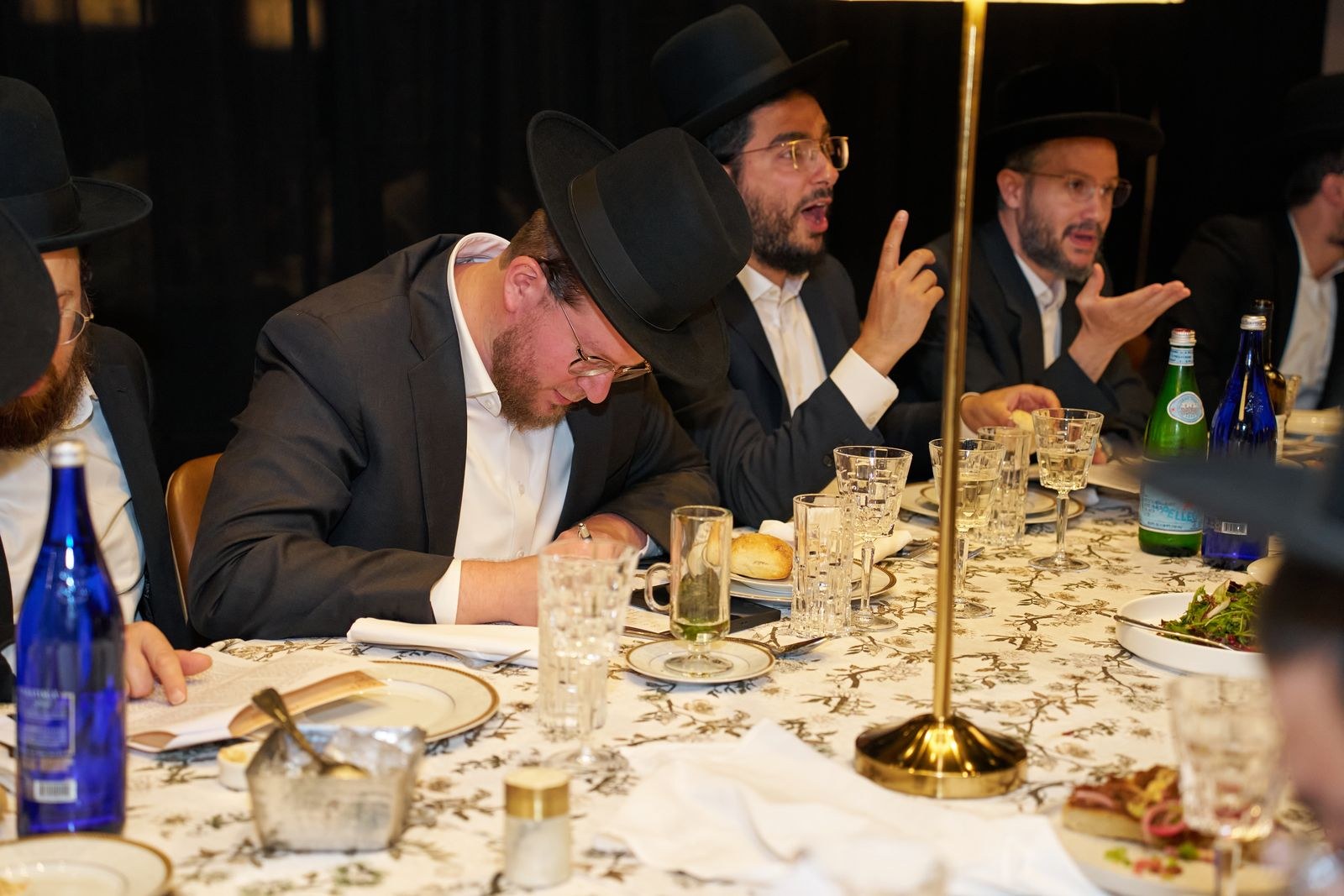 Chaburah members learning and discussing together
